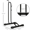 Sportnow Dviračių stovas vertikalus ir horizontalus dviračių stovas, atsparus oro sąlygoms, skirtas 6"-28" ir 700c dviračiams 45 x 44 x 118 cm, metalinis, juodas