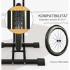 Sportnow Dviračių stovas vertikalus ir horizontalus dviračių stovas, atsparus oro sąlygoms, skirtas 6"-28" ir 700c dviračiams 45 x 44 x 118 cm, metalinis, juodas