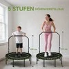 SPORTNOW Fitneso batutas su reguliuojamu ranktūriu, sportinis batutas vidaus ir lauko sąlygoms, plienas, plastikas, žalias