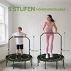 SPORTNOW Fitneso batutas su reguliuojamu ranktūriu, sportinis batutas vidaus ir lauko sąlygoms, plienas, plastikas, žalias