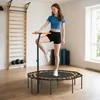 SPORTNOW Fitneso batutas, treniruočių batutas su reguliuojama atramine rankena, stabilus ir tylus, skirtas naudoti patalpose, plienas, oranžinis SPORTNOW