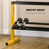 SPORTNOW hantelių stovas, 2 pakopų hantelių lentyna, hantelių stovas iki 270 kg apkrovai, svorių laikiklis sunkiaatlečiams, jėgos treniruotėms