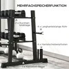 SPORTNOW Hantelių stovas 3 lygių iki 200 kg plieno juodas 131x75x80 cm