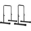Sportnow "HOMCOM Dip Bar Bars" 2 neslystančių "Dip Station" 80-100 cm aukščio reguliuojamų fitneso paralelių rinkinys raumenų treniruotėms ir jėgos treniruotėms Plieninė juoda