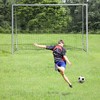 Sportnow HOMCOM Futbolo vartai su PE tinkleliu, futbolo vartai vaikams ir suaugusiems, 300 x 120 x 200 cm, plienas, PE, sodui, futbolo treniruotėms, pilkos spalvos