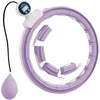SPORTNOW išmanusis hula hoop lankas suaugusiems su svoriu, kamuoliuku ir skaitikliu, 16 dalių (76-113 cm), reguliuojamas, tylus, lieknėjimo įranga, „Infinity“ hula hoop, violetinės spalvos