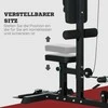 SPORTNOW daugiafunkcė jėgos treniruoklių stotis namams, su skersiniu nugaros treniruotėms ir lynų sistema, su svoriais iki 50 kg, skirta sporto salėms namuose