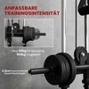 SPORTNOW reguliuojamo aukščio jėgos treniruoklis 25–165 cm su dvigubo skriemulio sistema ir adapteriais, daugiafunkcis treniruoklis iki 120 kg, namų treniruotėms, 62 x 60 x 200 cm, juodas