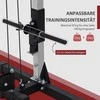 SPORTNOW kabelių treniruoklis namams, svoriai iki 50 kg kiekvienoje pusėje, kabelių stotis su rankenomis, laisvai pastatomas kabelių bokštas treniruotėms namuose, 245 x 207 cm