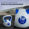 SPORTNOW Kettlebell 12 kg, grindų nebraižantis svarmuo jėgos treniruotėms ir fitnesui, mėlynas