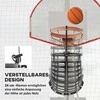 SPORTNOW krepšinio atmušiklis, 360° kampu besisukantis krepšinio atmušimo įtaisas, krepšinio atmušimo sistema, skirta krepšinio metimo pratyboms, su atmušimo rampa, vidaus ir lauko, juoda