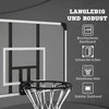 SPORTNOW krepšinio lankas, krepšinio lenta su lanku, krepšinio tinklelis su lenta, montuojamas ant sienos, skirtas naudoti lauke, plieno, 113 x 61 x 73 cm, baltas