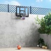 SPORTNOW krepšinio lankas su lenta lauke ir viduje, krepšinio lenta su Ø45 cm plieniniu lanku ir tinkleliu, montuojama ant sienos, krepšinio lenta suaugusiesiems, juoda