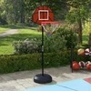 SPORTNOW reguliuojamas krepšinio stovas, krepšinio stovas su magnetiniu smiginiu, 129–179 cm