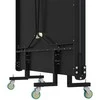 SPORTNOW lauko stalo teniso stalas, sulankstomas stalo teniso stalas su tinkleliu, ratukais, 2 stalo teniso lazdomis ir 3 kamuoliukais, plieno, juodas, 274 x 152,5 x 76 cm