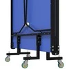 SPORTNOW lauko stalo teniso stalas, sulankstomas stalo teniso stalas su tinklu, ratukais, 2 stalo teniso raketėmis, 3 kamuoliukais, plieno, mėlynas, 274x152,5x76 cm