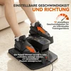 SPORTNOW mini treniruoklis kojoms ir rankoms, 12 greičių, LED ekranas, nuotolinio valdymo pultelis, neslystantis, nešiojamas, metalas, plastikas, juodas