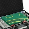SPORTNOW pokerio lagaminas, pokerio komplektas su 400 žetonų, 11,5 g, 2 kortų kaladėmis, 5 kauliukais, dalintojo žetonu, žaidimų kilimėliu, aliumininiu lagaminu