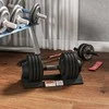 SPORTNOW Reguliuojama pavienė hantelio svoris, 6/11/16/20 kg hantelis su laikymo dėklu, su neslystančiomis rankenomis, juodas