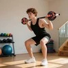 SPORTNOW štangos rinkinys 20 kg, reguliuojamas svorių rinkinys su neslystančia rankena, įskaitant 6 svorius, grindis tausojantis svorių kilnojimo rinkinys namų treniruokliams