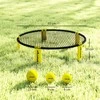 SPORTNOW Roundnet rinkinio žaidimas su tinkleliu, 3 kamuoliais, transportavimo krepšiu, kamuolio pompa, Spikeball rinkiniu sodui, paplūdimiui, parkui, viduje