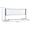 SPORTNOW badmintono tinklo rinkinys, sulankstomas teniso tinklas, reguliuojamas aukštis 103/120/155 cm, tinka naudoti lauke ir viduje, metalinis, poliesteris, mėlynas