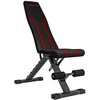 SPORTNOW Sulankstomas treniruočių suolas, 6 padėčių atlošas, 4 padėčių sėdynė, metalinis, paminkštintas, juodas