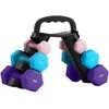 SPORTNOW Svarčių rinkinys su laikymo stovu, 6 svarčių komplektas fitness treniruotėms, 2 x 1kg, 2 x 3kg, 2 x 5kg