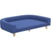 Šunų lova, šunų sofa, ​​gyvūnų sofa, Eukalipto mediena, 98 x 67 x 25 cm, Mėlyna