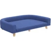 Šunų lova, šunų sofa, ​​gyvūnų sofa, Eukalipto mediena, 98 x 67 x 25 cm, Mėlyna