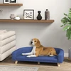 Šunų lova, šunų sofa, ​​gyvūnų sofa, Eukalipto mediena, 98 x 67 x 25 cm, Mėlyna