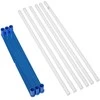PawHut šunų slalomo stulpų agility treniruočių rinkinys su 600D krepšiu, polietileno plastikas, balta ir mėlyna spalvos, 305 x 60 x 94 cm