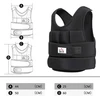 20 kg svorio liemenė su reguliuojamais svoriais, juoda