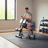 Treniruočių suoliukas, hantelių suoliukas, fitneso suoliukas, plieno rėmas, juodas