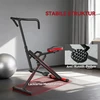 Treniruoklis, reguliuojamas, metaliniai vamzdžiai, pedalai, sulankstomas, raudonas