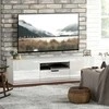 TV staliukas HOMCOM TV spintelė su 2 durelėmis, stalčiumi, 160 cm ilgio, televizoriams iki 65 colių, balta
