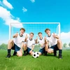 Vaikiški futbolo vartai, taikinių žymėjimas, smūgius sugeriančios movos, sodui, 186x123 cm, balti