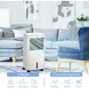 Ventiliatorius HOMCOM 3 in 1 mobilusis oro kondicionierius su drėkinimo vandens aušinimu 15L 60° svyruojantis oro kondicionierius 65W oro aušintuvas su 8 val. laikmačiu, nuotolinio valdymo pultas, naudingas plotas 20 ㎡ Balta 32 x 37 x 69 cm