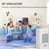 Ventiliatorius HOMCOM 3 in 1 mobilusis oro kondicionierius su drėkinimo vandens aušinimu 15L 60° svyruojantis oro kondicionierius 65W oro aušintuvas su 8 val. laikmačiu, nuotolinio valdymo pultas, naudingas plotas 20 ㎡ Balta 32 x 37 x 69 cm