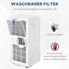 Mobilus oro kondicionierius HOMCOM 2,6 kW, 3-in-1, vėsinimas, sausinimas ir ventiliacija, 12-18㎡, 24 val. laikmatis, su nuotolinio valdymo pulteliu, 2 greičio lygiai