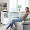 Ventiliatorius Homcom Mobilus oro vėsintuvas su drėkinimu, Oro aušintuvas 8 val. laikmatis 20㎡ 600W ABS 38,2x31,6x76cm