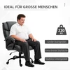 Vinsetto biuro kėdė, ergonomiška darbo kėdė, besisukanti kėdė su paminkštintais porankiais, keliamoji galia iki 220 kg, pilka