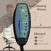 "Vinsetto" biuro kėdė su 6 taškų masažu, ergonomiška žaidimų kėdė su atsilenkimo funkcija, reguliuojamo aukščio vadovo kėdė su atrama kojoms, 120 kg keliamoji galia, skirta studijoms, biurui, kreminės baltos spalvos