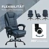 Vinsetto biuro kėdė su 7 taškų masažu, ergonomiškas biuro krėslas su atlošimo funkcija, reguliuojamo aukščio vadovo kėdė su nuotolinio valdymo pulteliu, išlaikanti iki 120 kg, skirta darbo kambariui, biurui, mėlyna