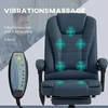 Vinsetto biuro kėdė su 7 taškų masažu, ergonomiškas biuro krėslas su atlošimo funkcija, reguliuojamo aukščio vadovo kėdė su nuotolinio valdymo pulteliu, išlaikanti iki 120 kg, skirta darbo kambariui, biurui, mėlyna