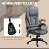 "Vinsetto" biuro kėdė su supimo funkcija, masažo kėdė su šilumos funkcija, ergonomiška, reguliuojamo aukščio, 120 kg svorio, pakraunama tamsiai pilka