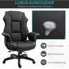 Vinsetto Eko odos biuro kėdė su supimo funkcija - juoda 76x80x118-124 cm
