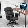 Vinsetto Eko odos biuro kėdė su supimo funkcija - juoda 76x80x118-124 cm