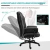 Vinsetto Eko odos biuro kėdė su supimo funkcija - juoda 76x80x118-124 cm