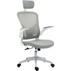 "Vinsetto" ergonominė biuro kėdė su supimo funkcija, juosmens atrama, galvos atlošas - pilka 65 x 64 x 114-122 cm